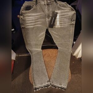 Pheelings stacked flared jeans size 34x36 grey/black
